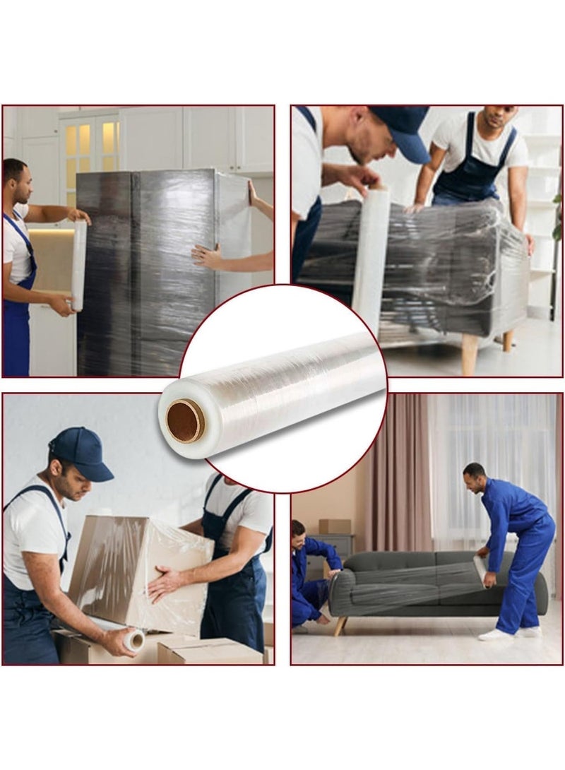 UKR Heavy Duty Stretch Film Wrap Roll 30cm | 1.1 KG Tear-Resistant Clear Plastic Shrink Wrap 900g Film 200g Core for Packing, Moving, Pallet Wrapping, Warehouse, Storage & Shipping Protection - 1 Roll - Image 2